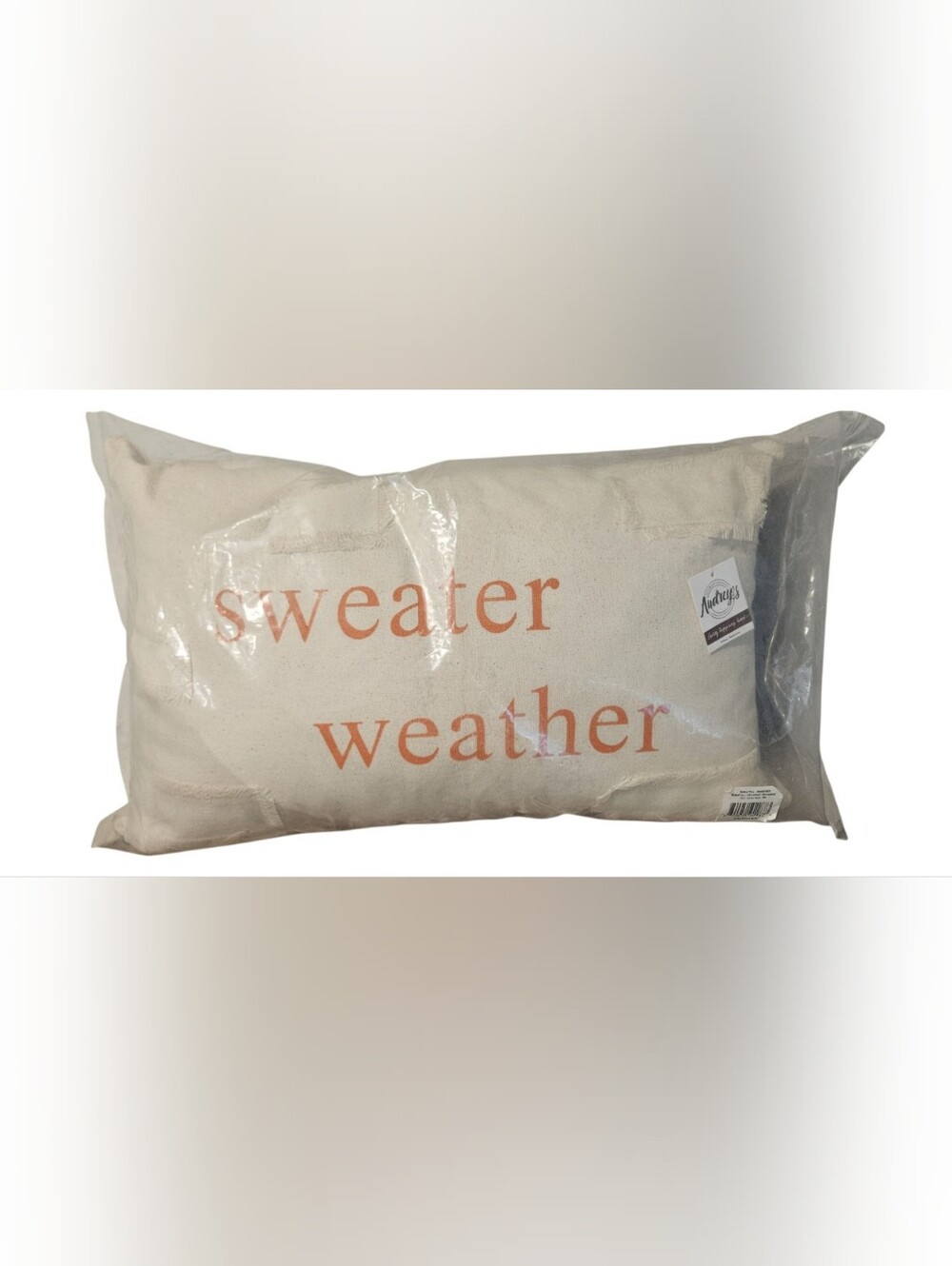 Audrey's Sweater Weather Throw Pillow NWT Cozy Fall